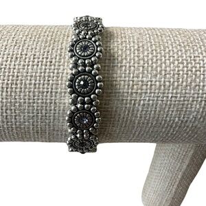 Silver-Tone Concho Stretch Bracelet